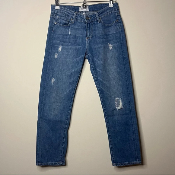 PAIGE Jimmy Jimmy Crop Distressed Jeans - Picture 2 of 13